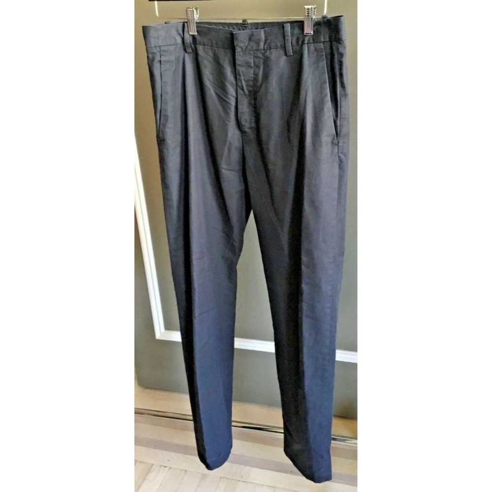 Men Navy Flat front Chino with Slanted pocket